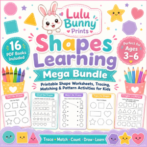 Printable Shape Worksheets, Tracing, Matching & Pattern Activities for Kids