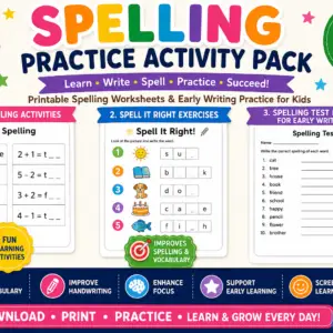 Spelling Practice Activity Pack