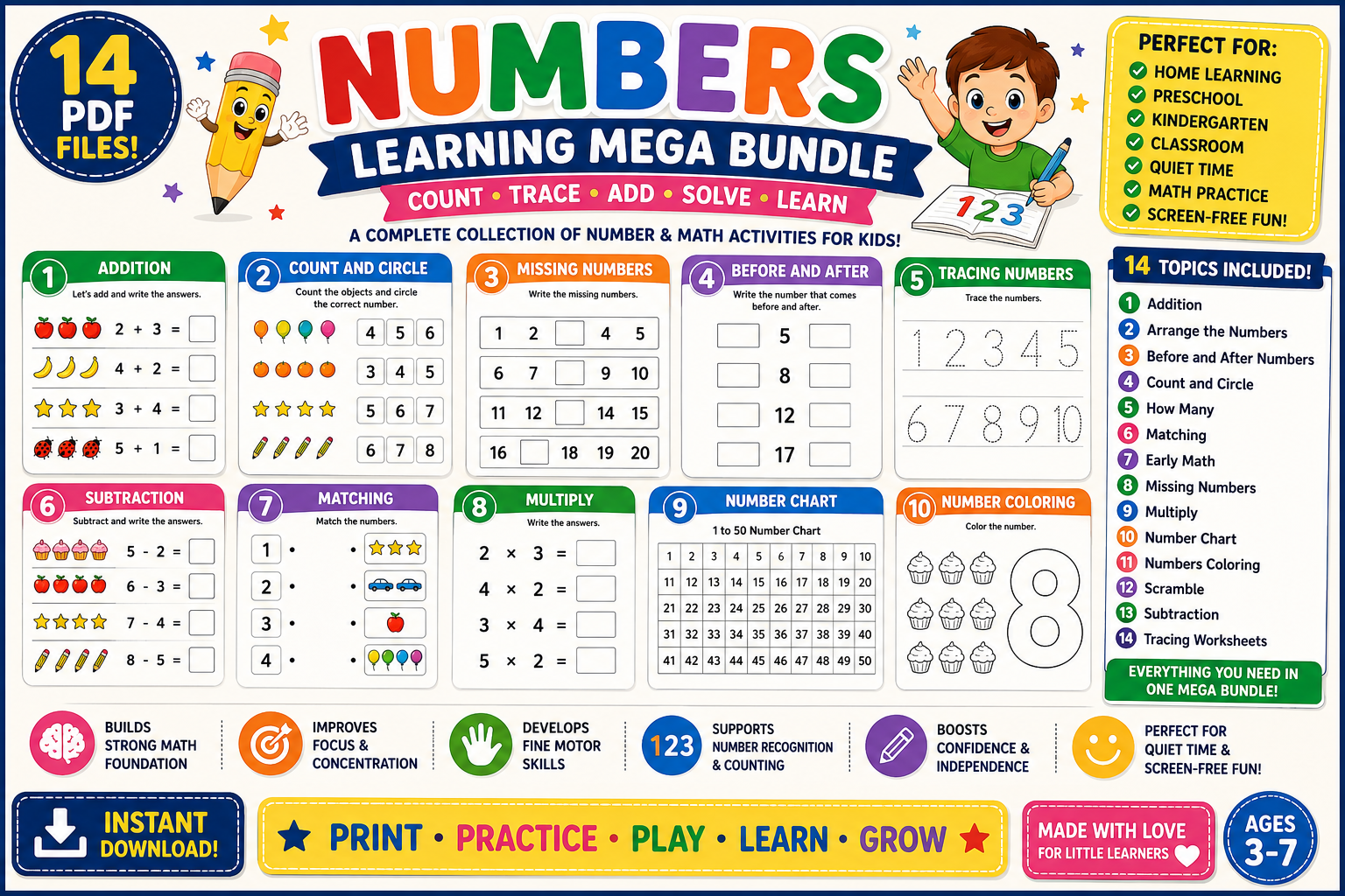 Numbers Learning Mega Bundle