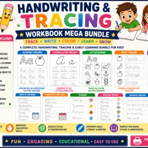 Handwriting & Letter Tracing Workbook Bundle